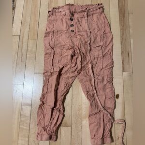 American Eagle Pink Linen Pants